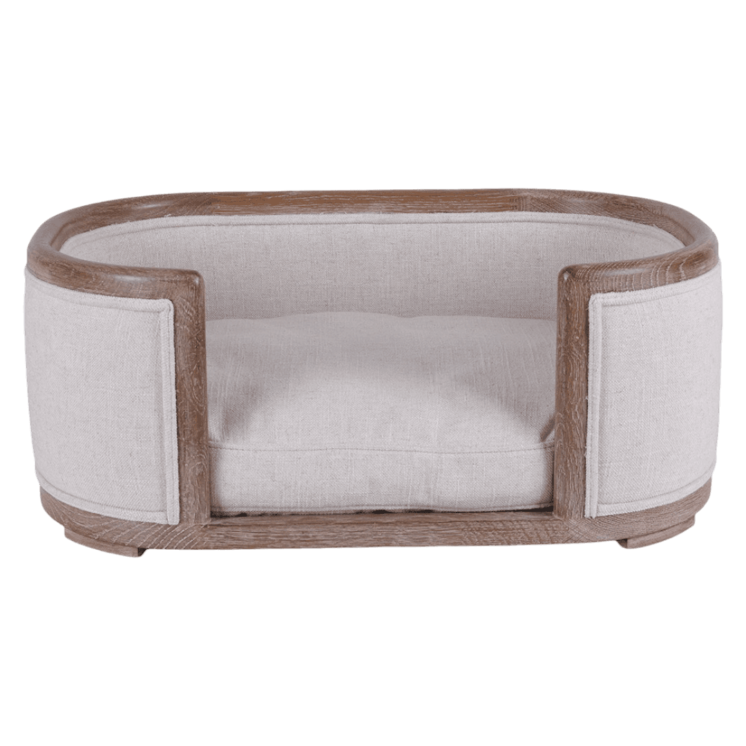 nujiao-natural-oak-wood-wicker-frame-white-cushion-pet-bed-for-dogs-and-cats