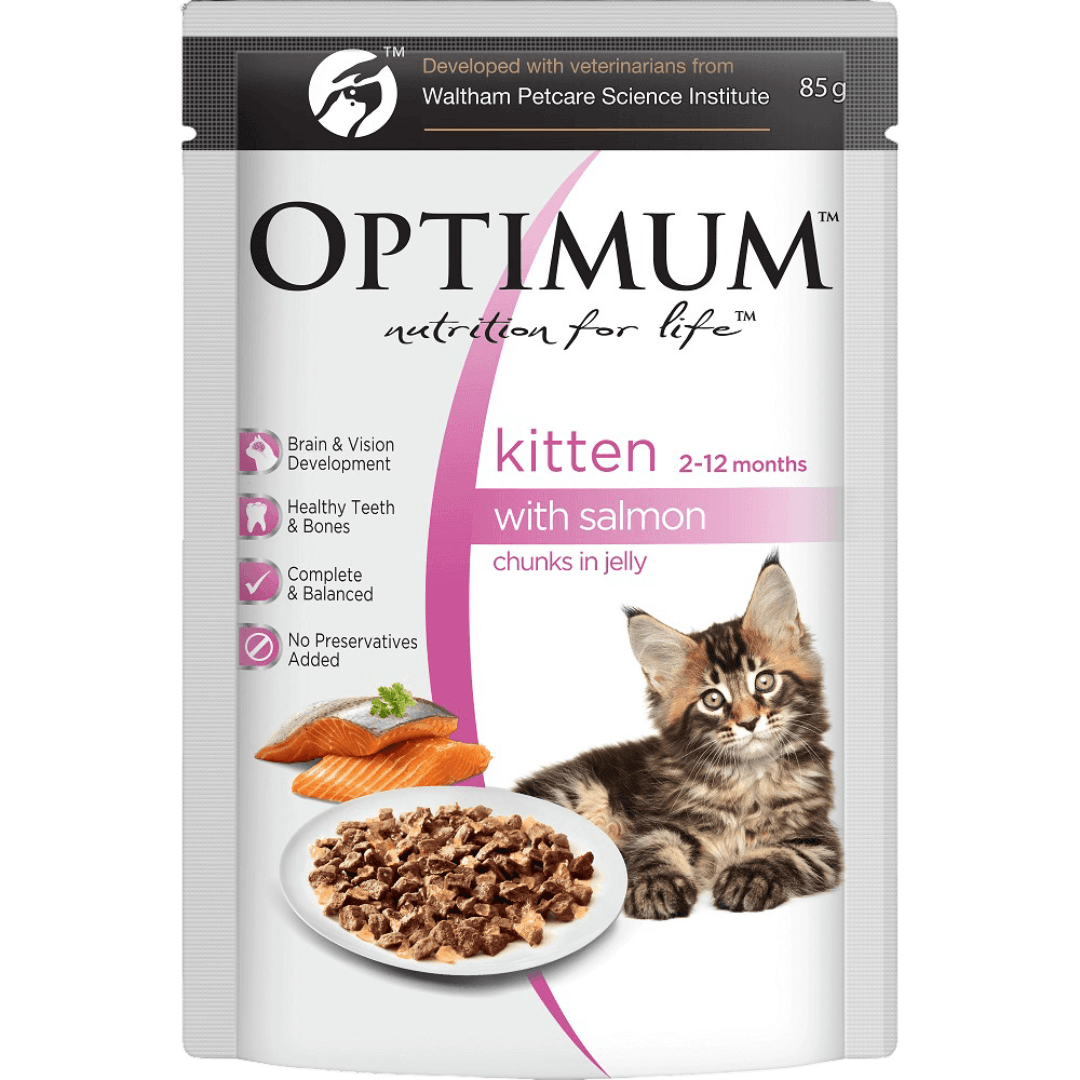 Salmon in Jelly Kitten Wet Cat Food Pouches