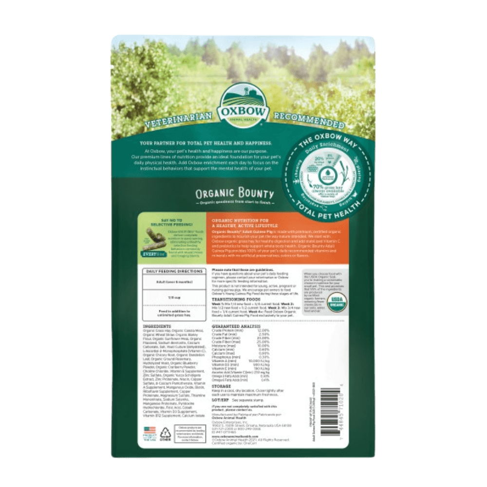 oxbow-organic-bounty-adult-guinea-pig-food-with-organic-grass-hay back