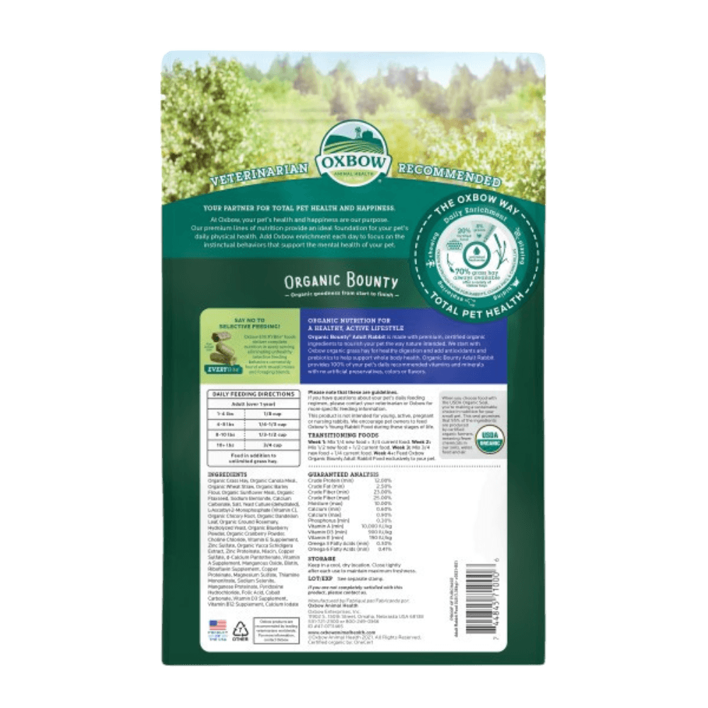 oxbow-organic-bounty-adult-rabbit-food-with-organic-grass-hay back