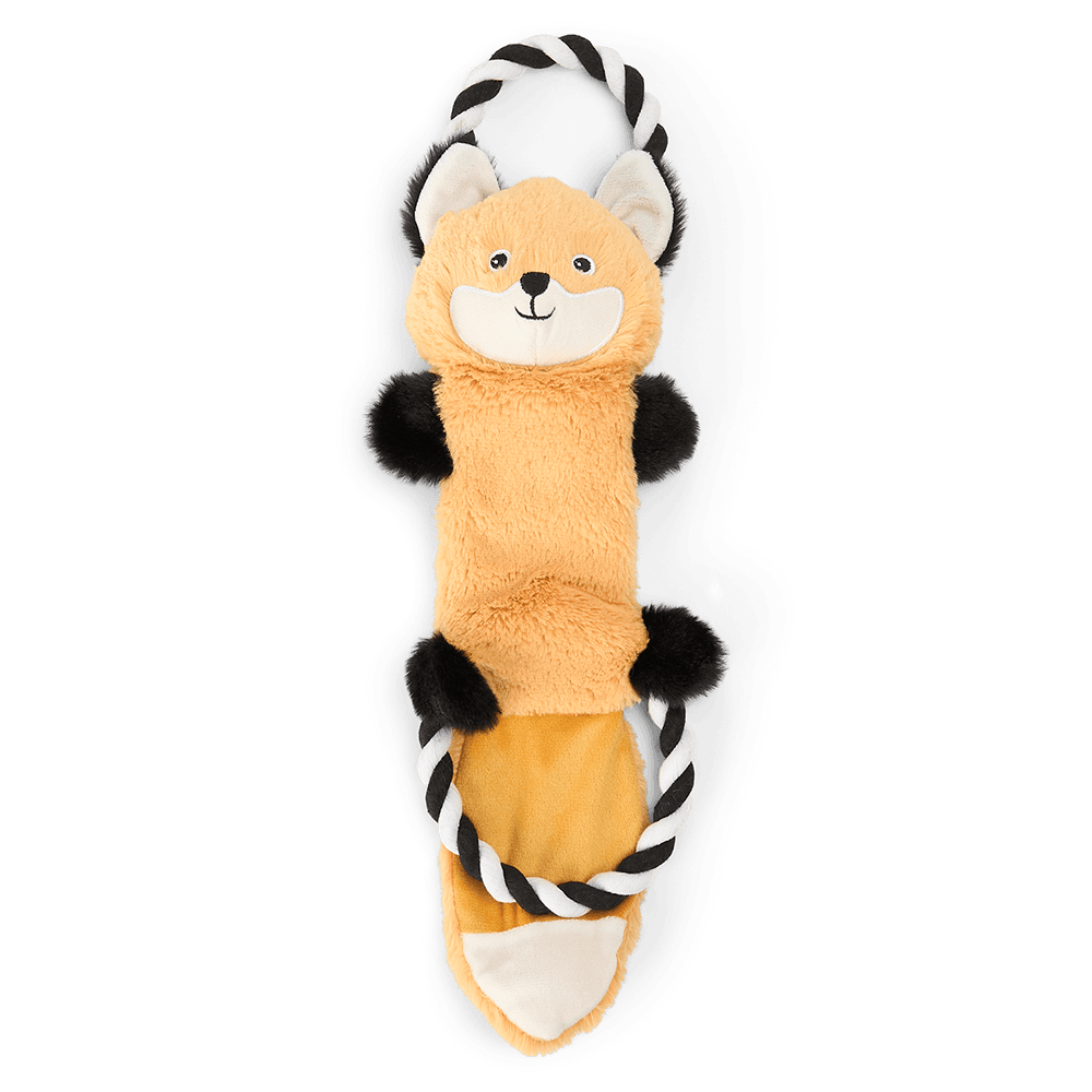 paws-for-life-plush-fox-with-rope-dog-toy