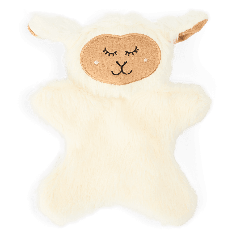 paws-for-life-sheep-plush-blankie-dog-toy