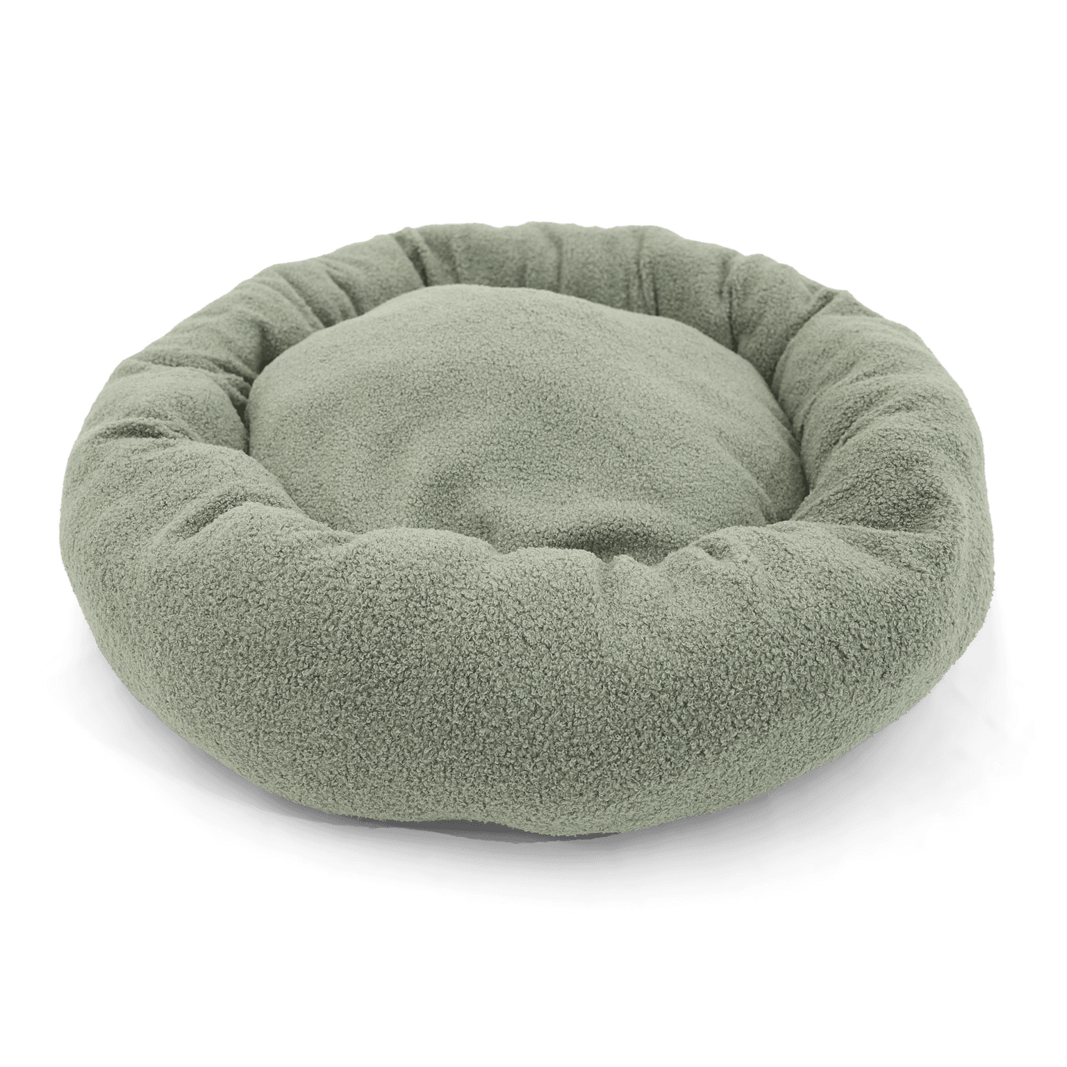 paws-for-life-boucle-doughnut-dog-bed-sage-green