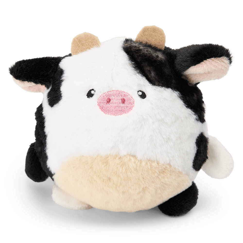 Paws for Life Cow Plush with Ball Dog Toy