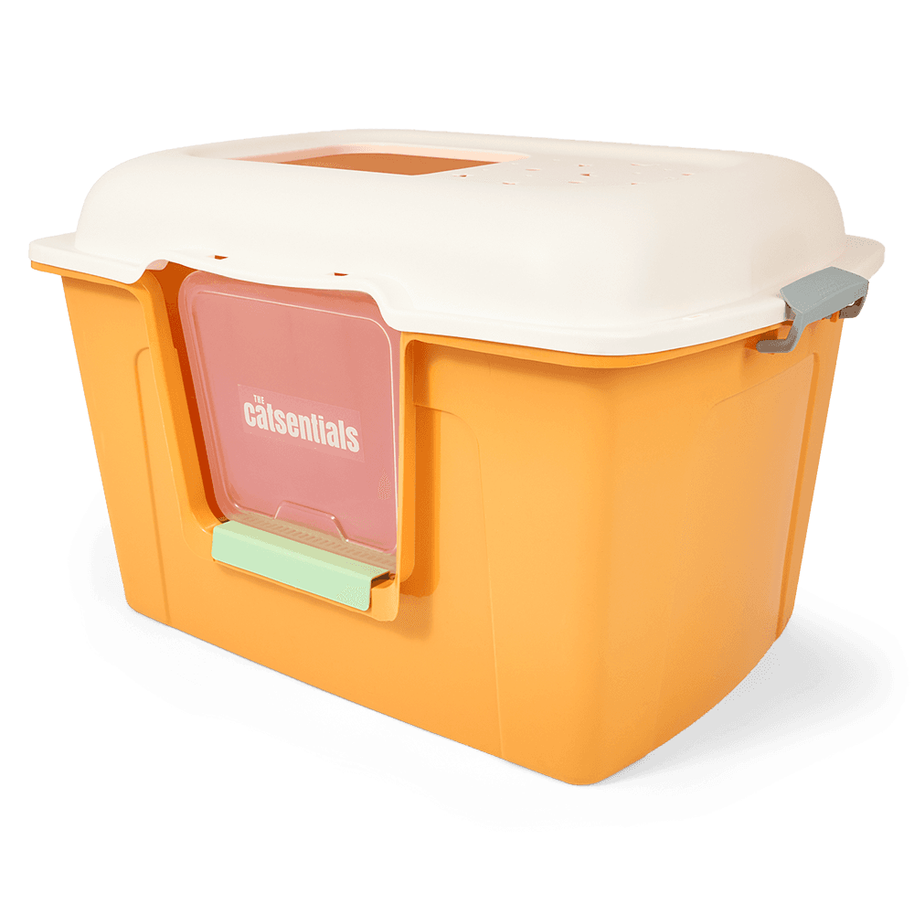 Extra Large Enclosed Large Breed Cat Litter Box Yellow