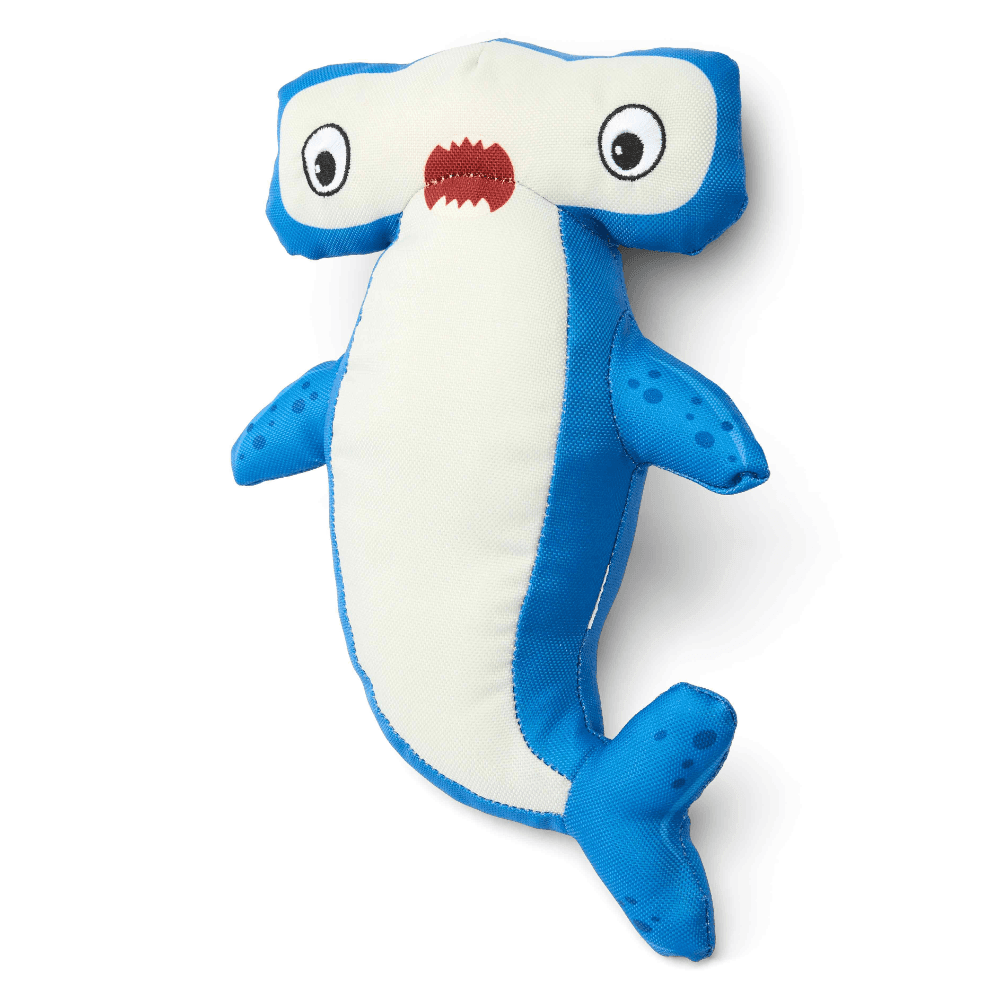 paws-for-life-floating-hammerhead-shark-with-bottle-dog-toy