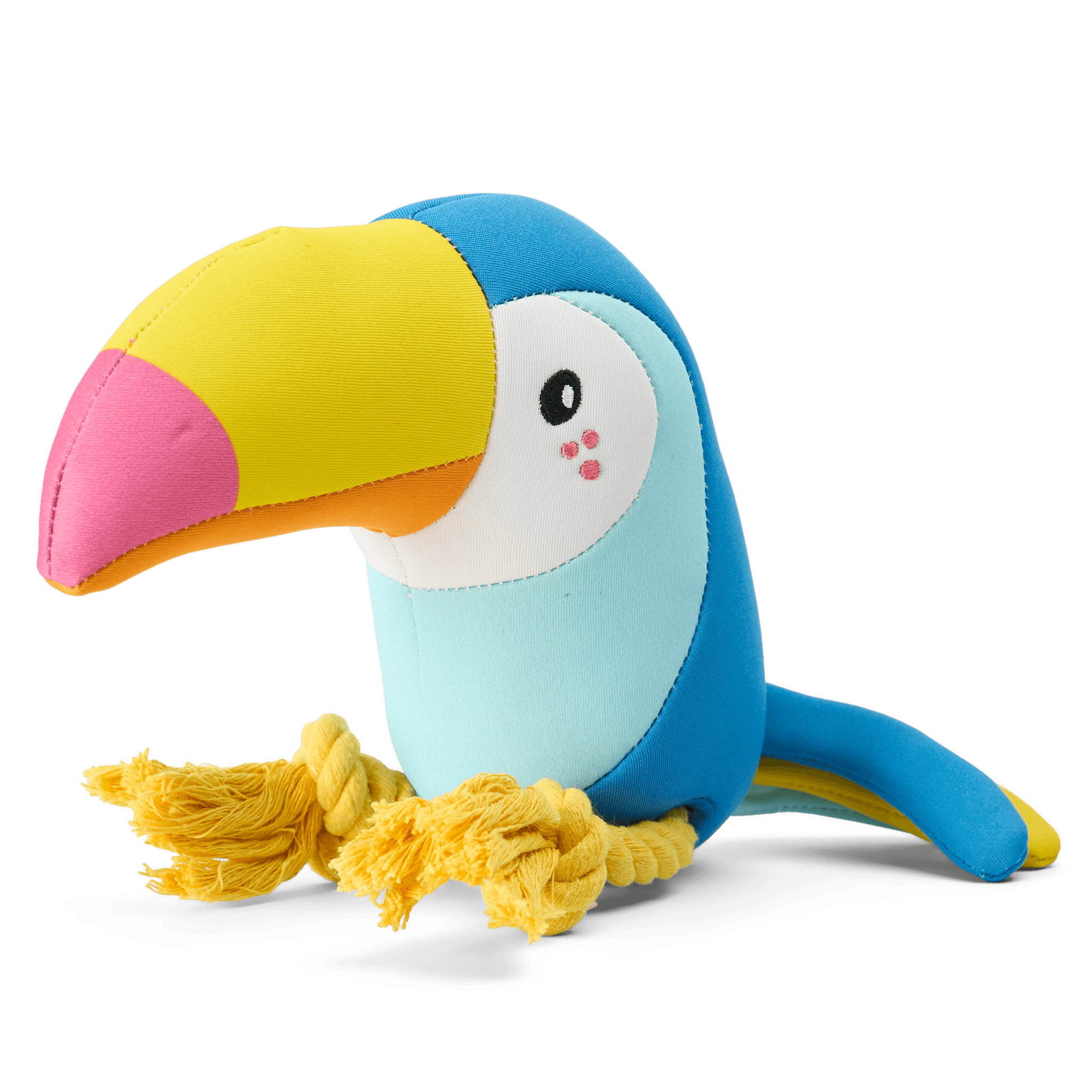 paws-for-life-floating-summer-toucan-with-rope-dog-toy