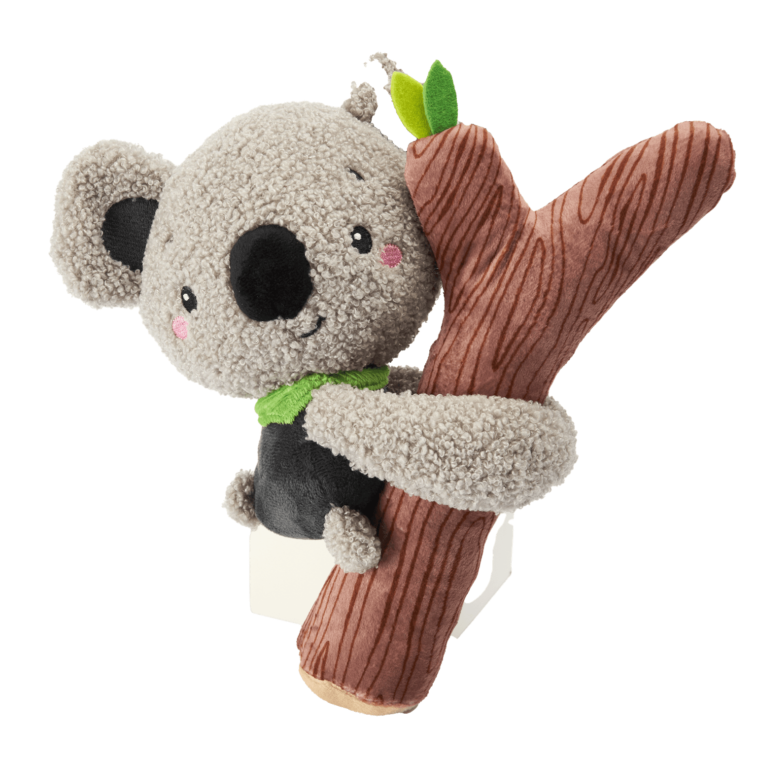 paws-for-life-hugmate-koala-hugging-branch-funny-squeaker-dog-toy