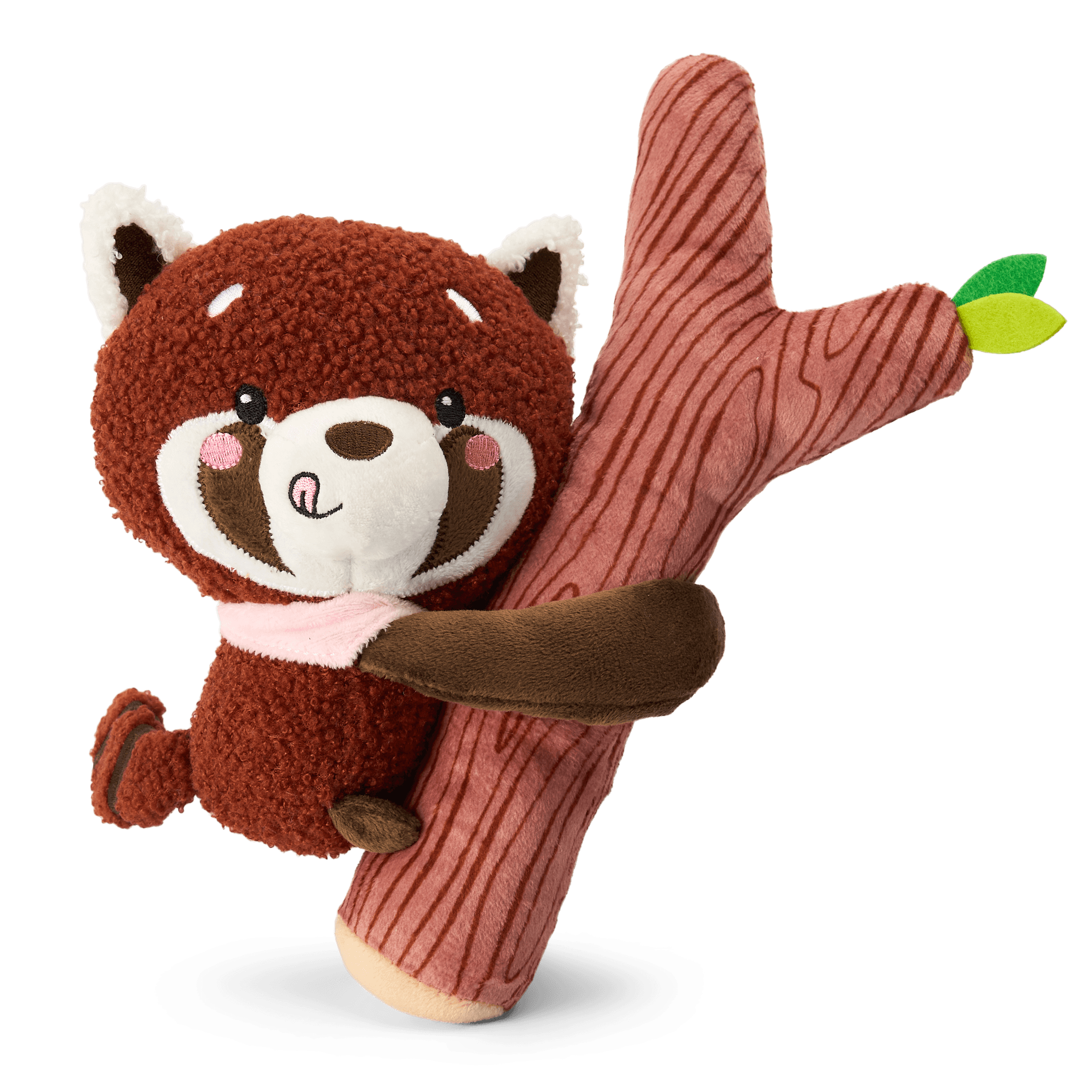 paws-for-life-hugmate-red-panda-hugging-bamboo-funny-squeaker-dog-toy