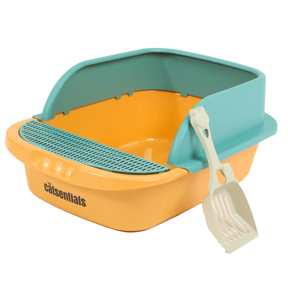 the-catsentials-large-semi-enclosed-cat-litter-box-yellow