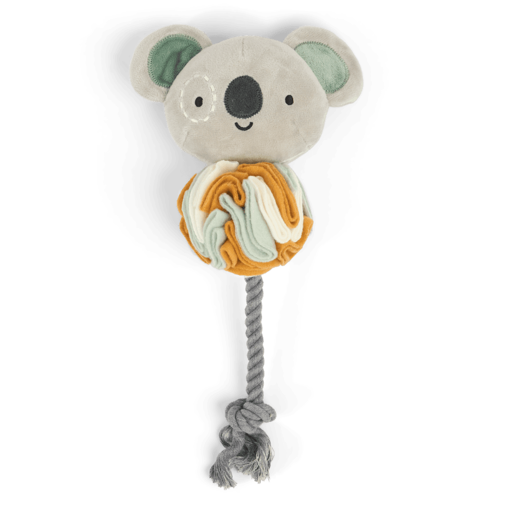 paws-for-life-recycle-life-snuffle-koala-with-rope-tail-dog-toy