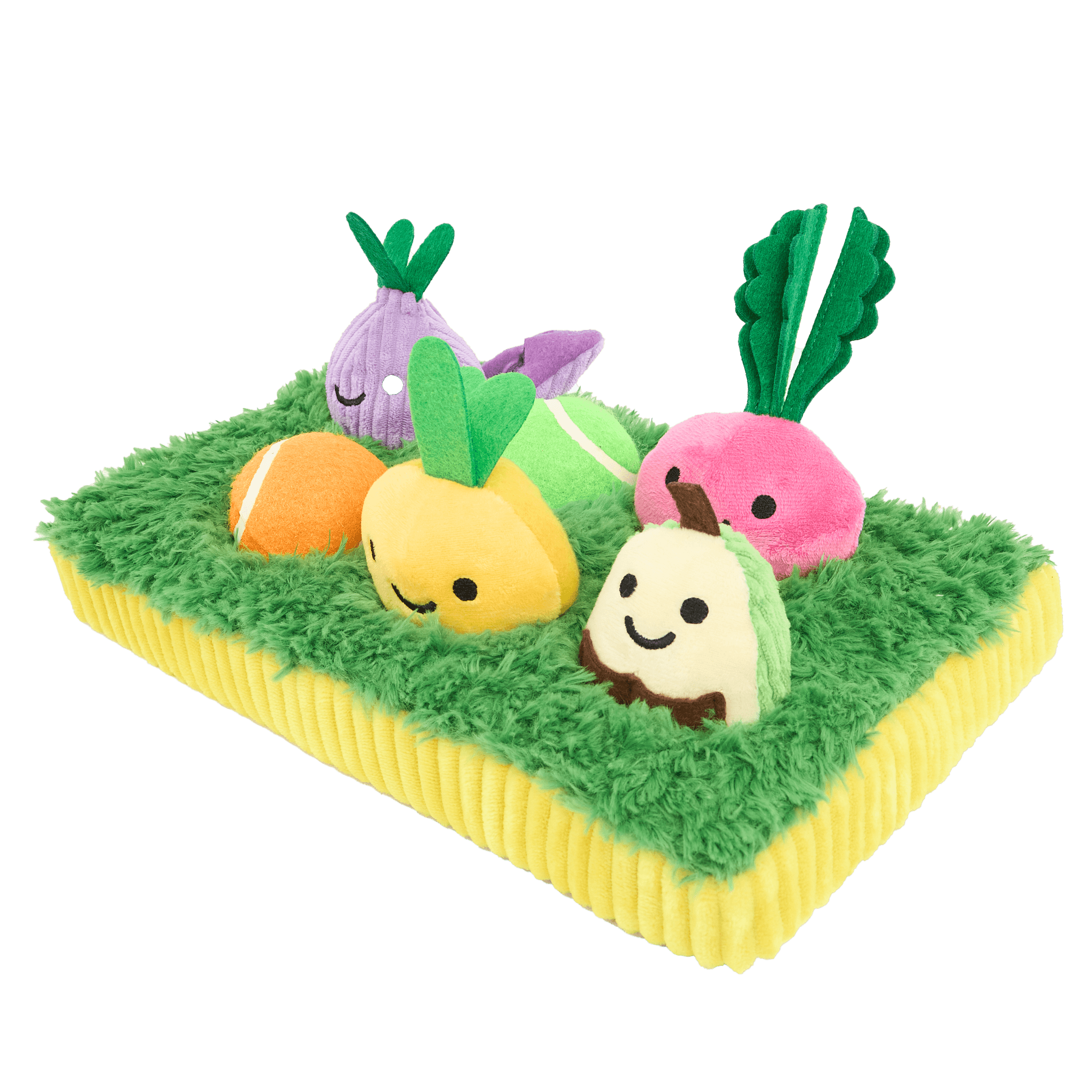 paws-for-life-snuffle-mat-dog-toy-vegetable-garden-style