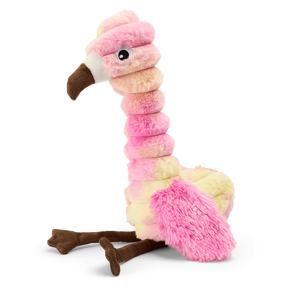 Paws for Life Tie Dyed Flamingo Plush Dog Toy