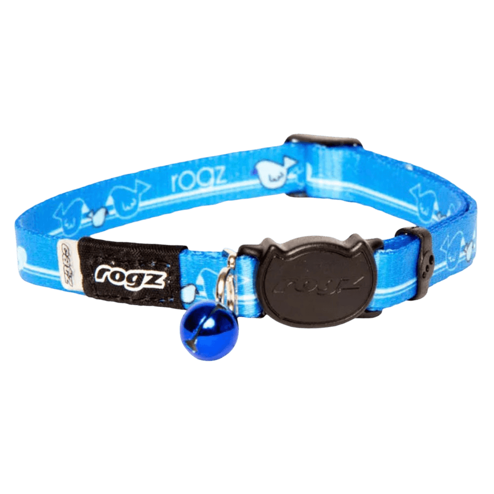 Kiddycat Safety Cat Collar Blue Royal Birds
