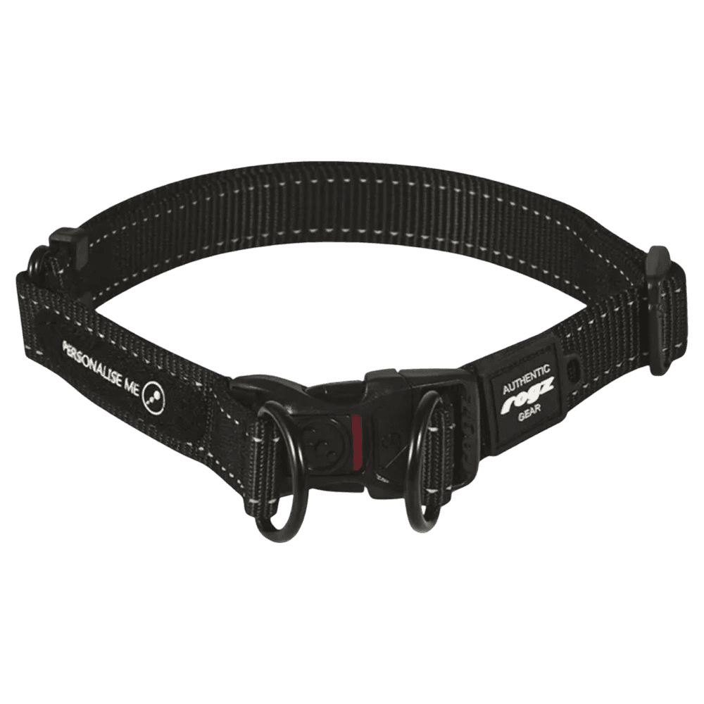Utility Twinloc Dog Collar Black