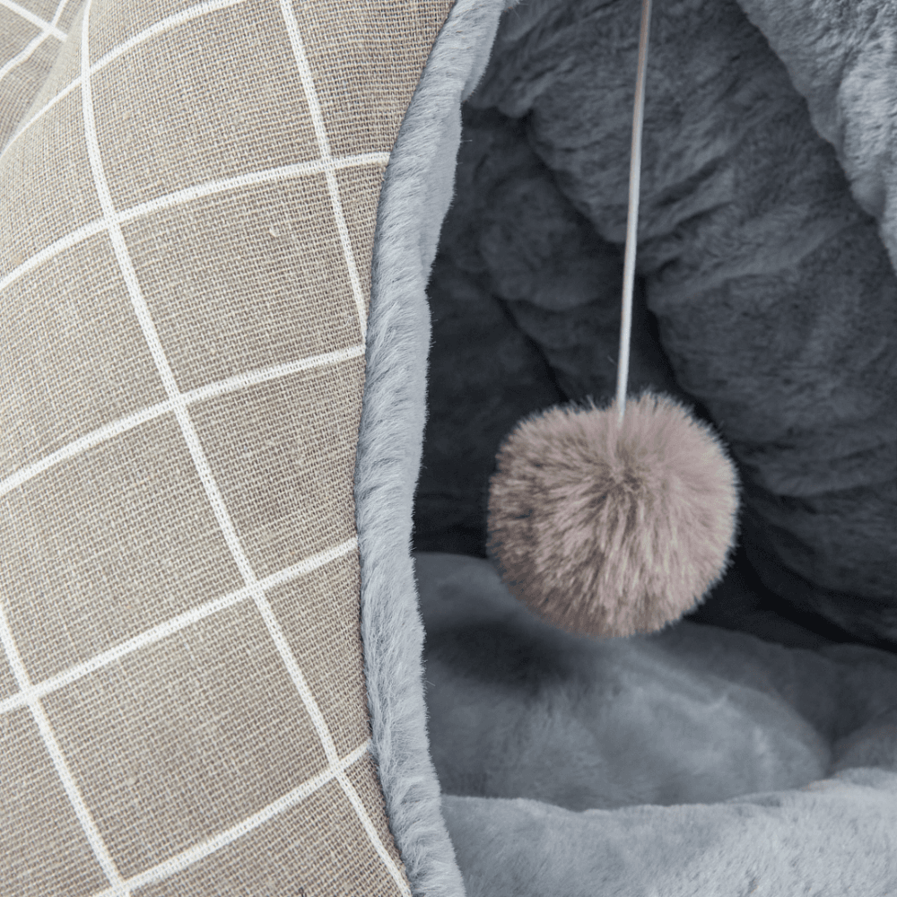 Paws for Life Dome Cat Bed Grey