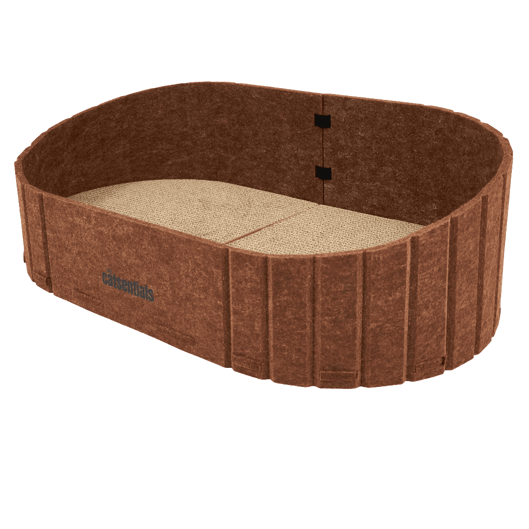the-catsentials-oval-felt-cat-scratcher-bed-brown
