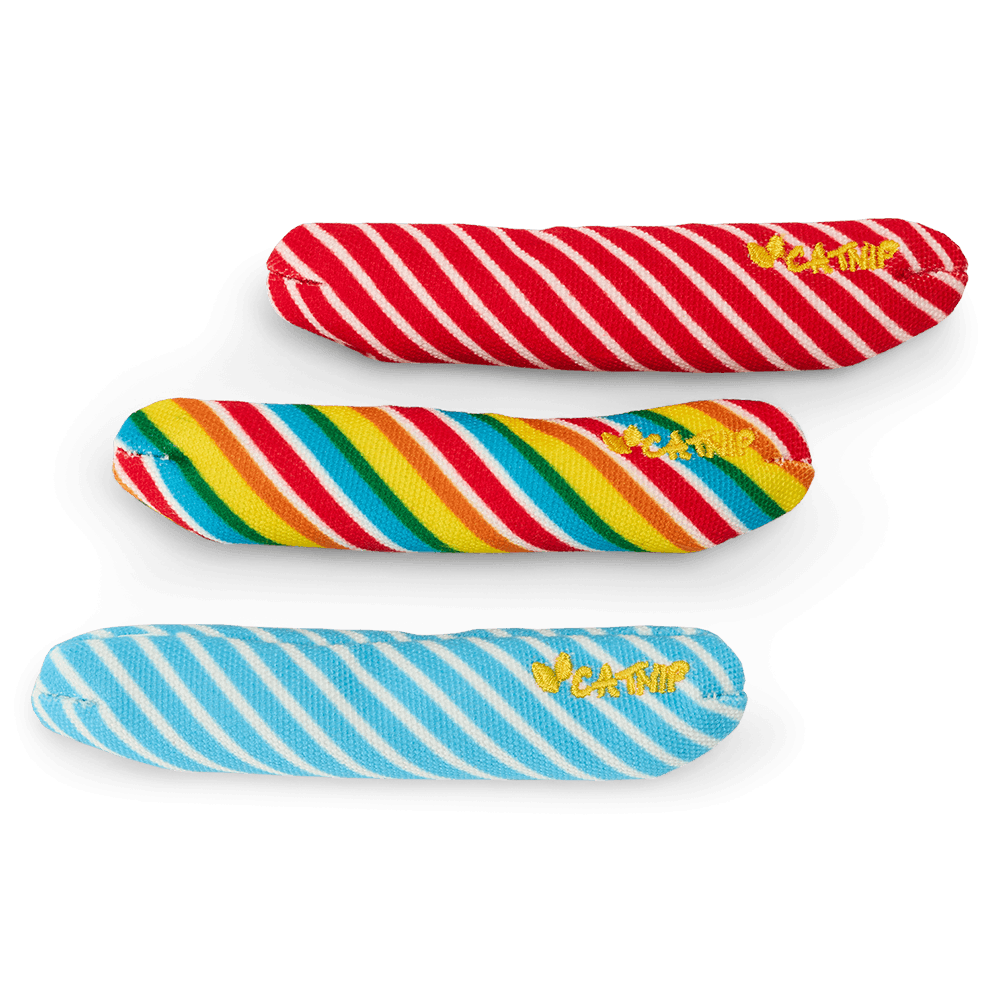 The Catsentials Pure Catnip Candy Sticks Plush Cat Toy