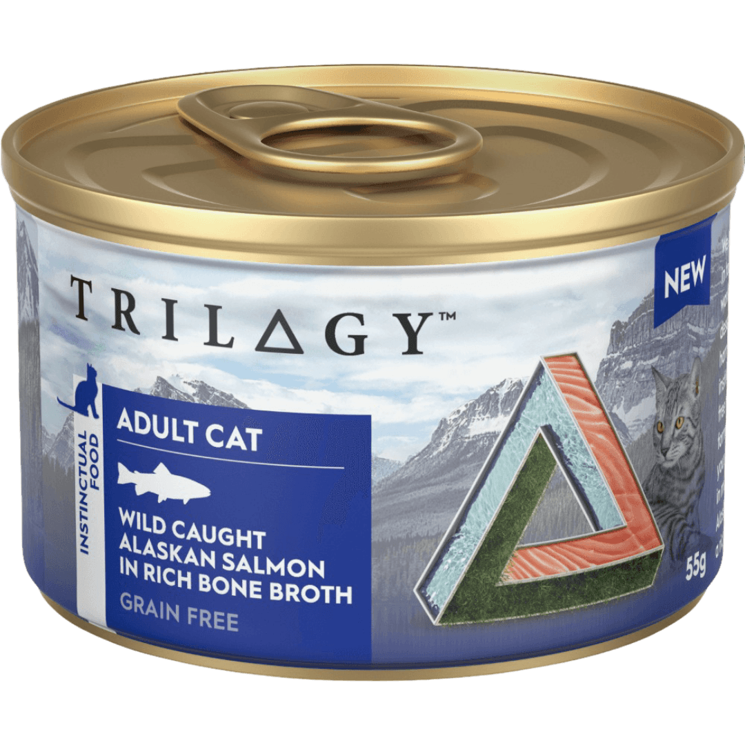 Wild Caught Alaskan Salmon in Bone Broth Adult Wet Cat Food Can