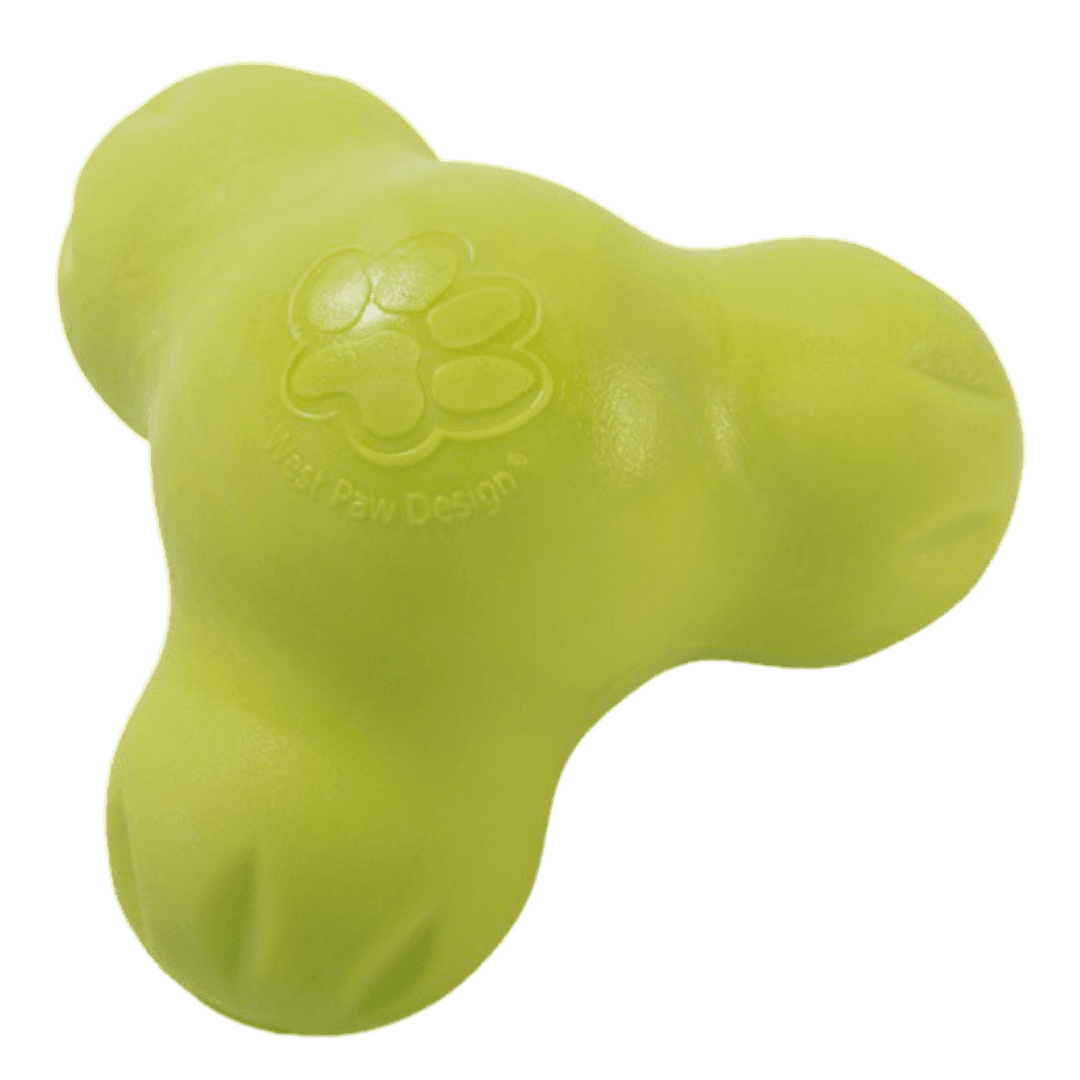 west-paw-tux-treat-dispensing-tough-dog-toy-green