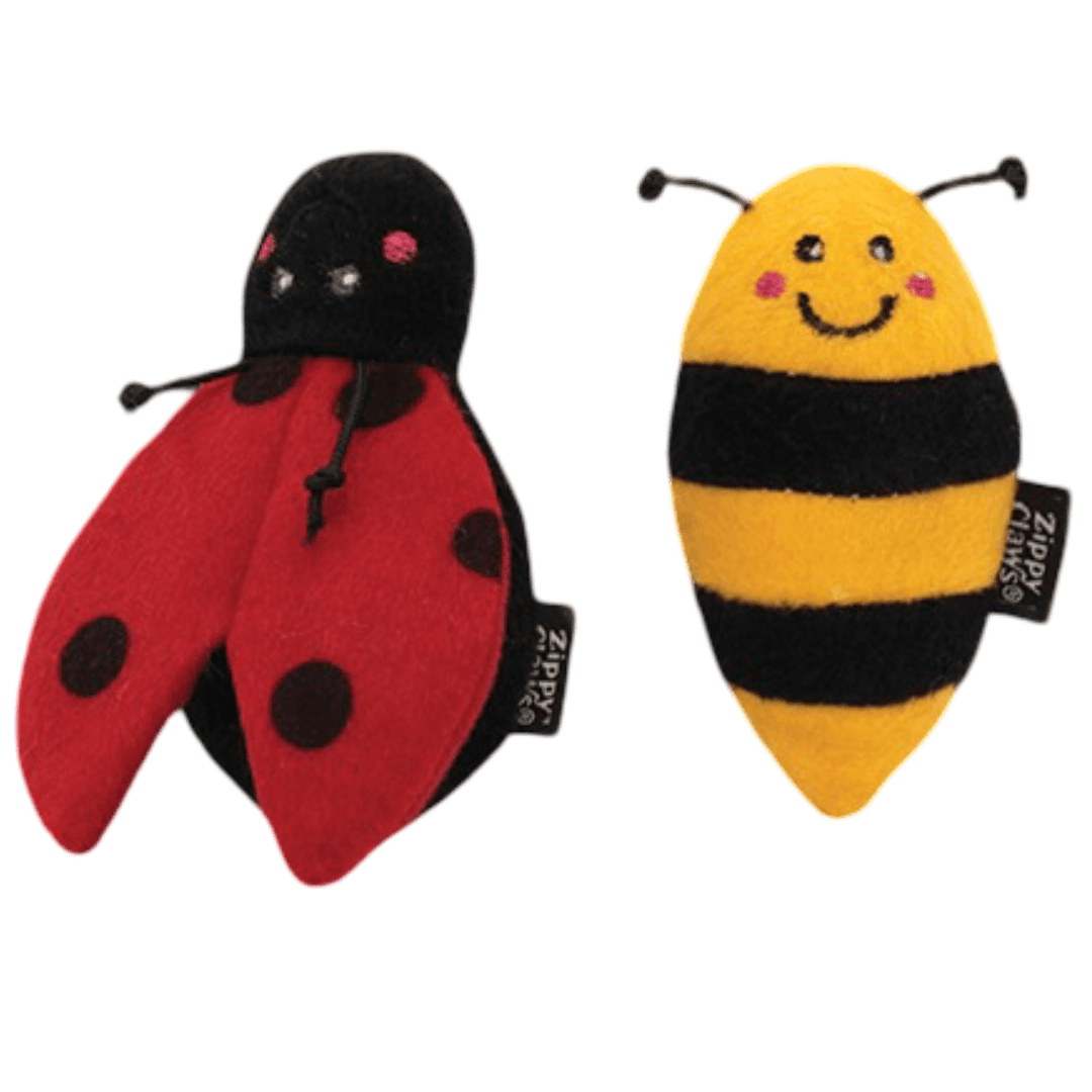 zippyclaws-ladybug-and-bee-2-pack-cat-toy