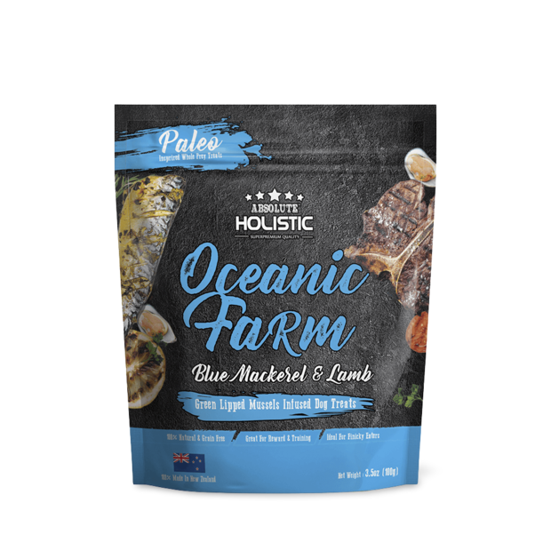 Buy Absolute Holistic Air Dried Dog Treats Ocean Farm Blue Mackerel And