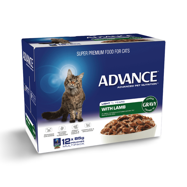 Buy Advance Adult Light Lamb In Gravy Wet Cat Food Pouches Online Low Prices, Free Shipping