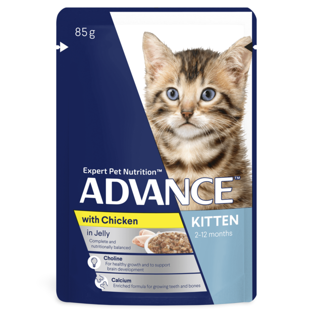Buy Advance Kitten Chicken In Jelly Wet Cat Food Pouches Online