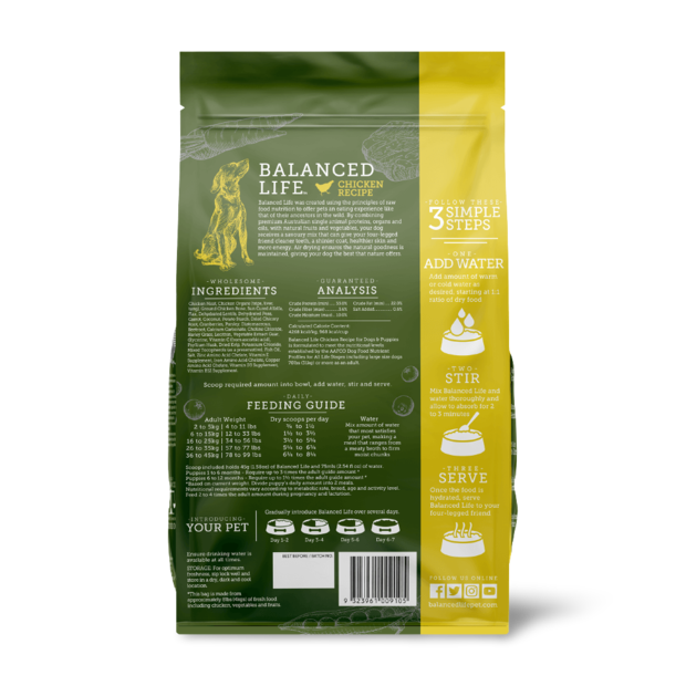 Buy Balanced Life Dry Dog Food Chicken Online Better Prices At Pet Circle