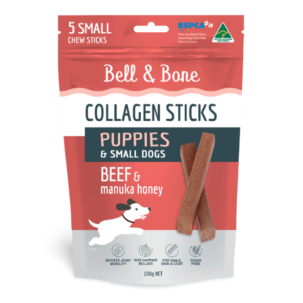 Buy Bell And Bone Collagen Beef Chew Sticks Puppies Dog Treats Online