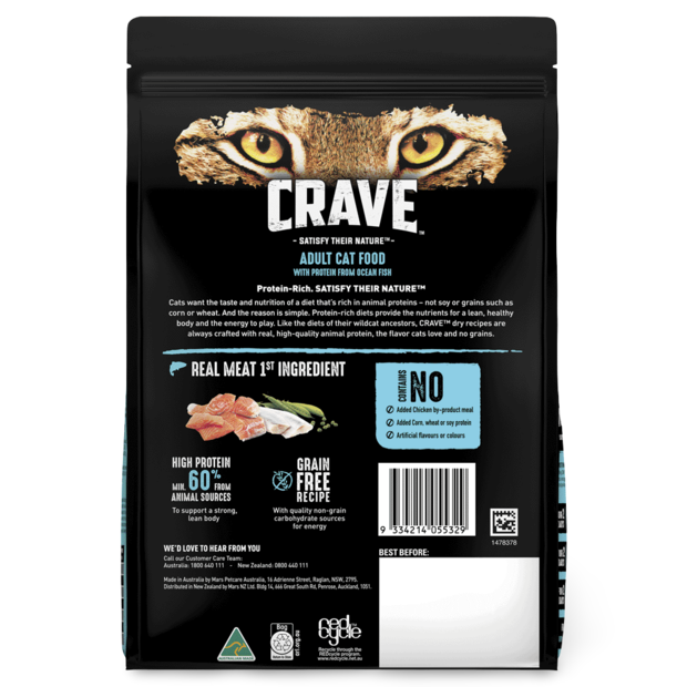 Buy Crave Dry Cat Food Ocean Fish Bag Online Better Prices At Pet Circle