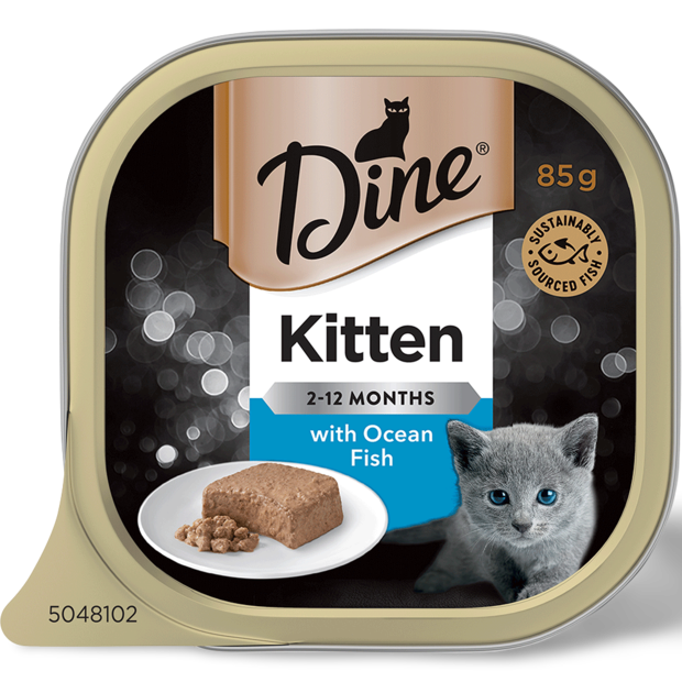 Buy Dine Classic Collection Kitten With Ocean Fish Wet Cat Food Tray