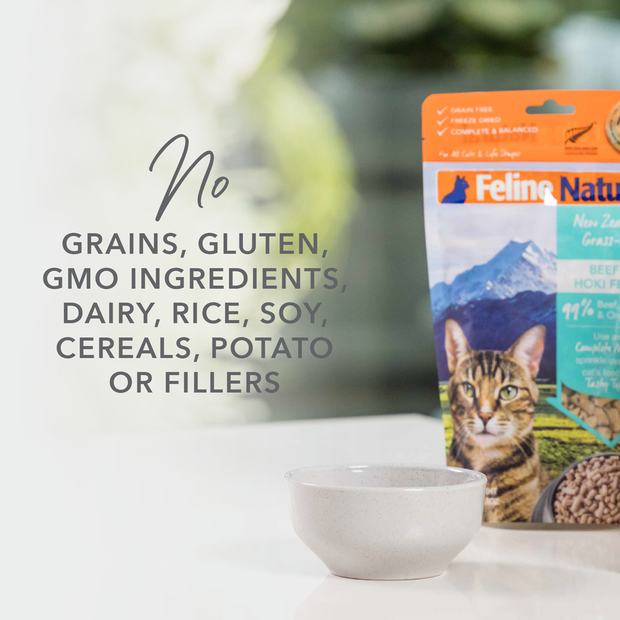 Buy Feline Natural Beef And Hoki Freeze Dried Cat Food Online Better