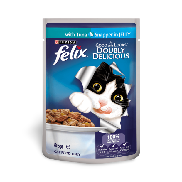 Buy Felix Wet Cat Food Adult Doubly Delicious Fish Selection Pouches