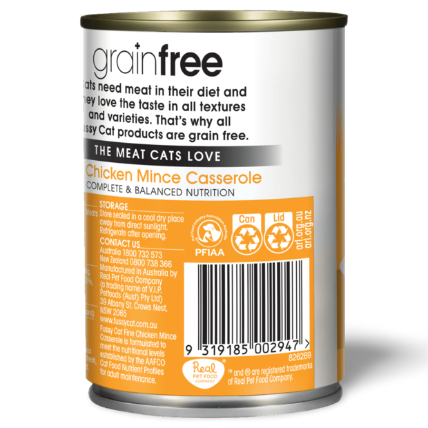 Buy Fussy Cat Grain Free Wet Food Adult Chicken Casserole Online