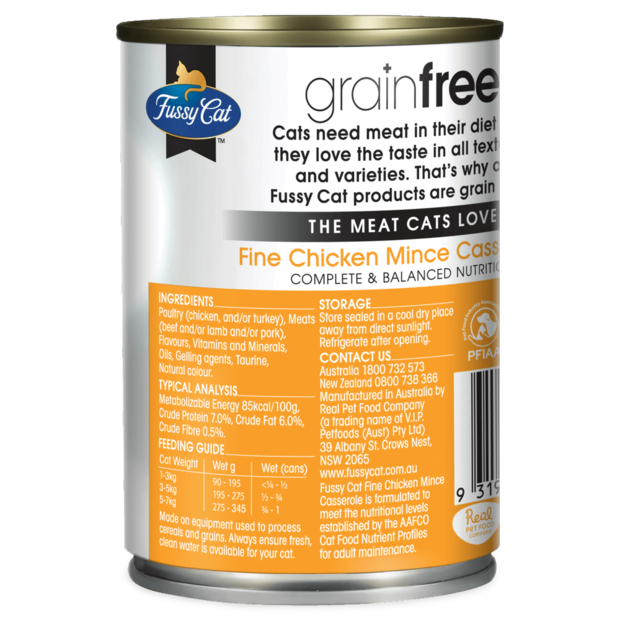 Buy Fussy Cat Grain Free Wet Food Adult Chicken Casserole Online