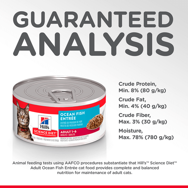 Buy Hills Science Diet Adult Ocean Fish Entree Canned Cat Food Online