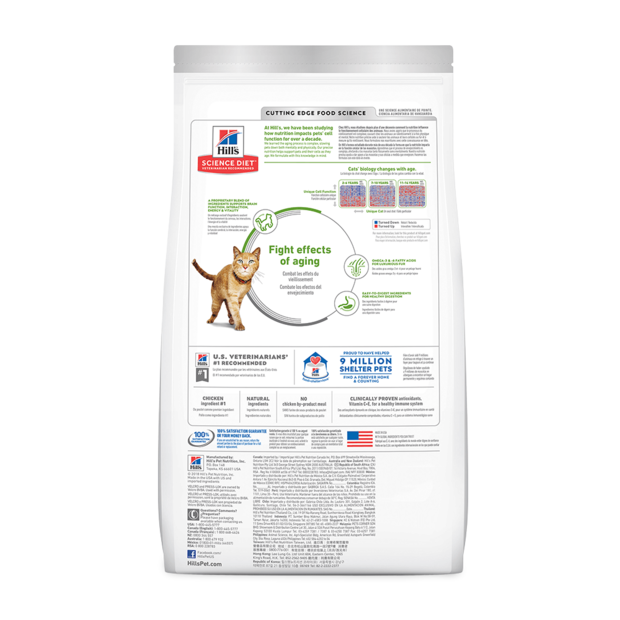 Buy Hills Science Diet Senior 7 Plus Youthful Vitality Dry Cat Food