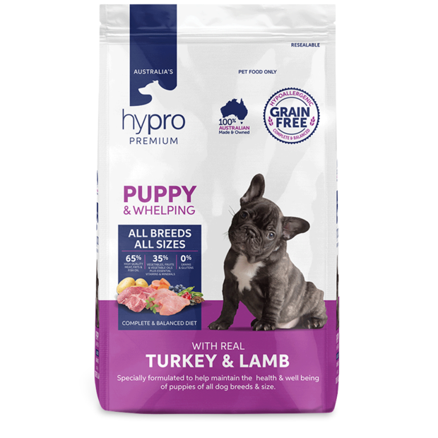 Image showcasing Buy Hypro Premium Dry Dog Food Puppy Turkey And Lamb Grain Free Online ...