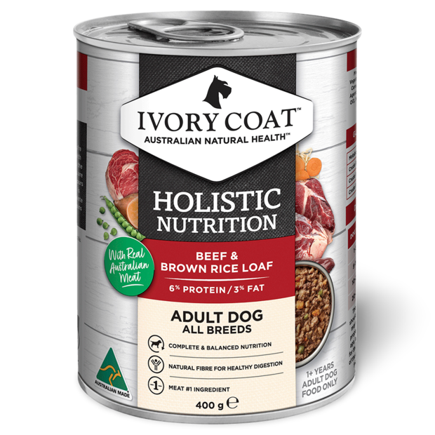 Buy Ivory Coat Holistic Nutrition Wet Dog Food Beef Brown Rice Loaf