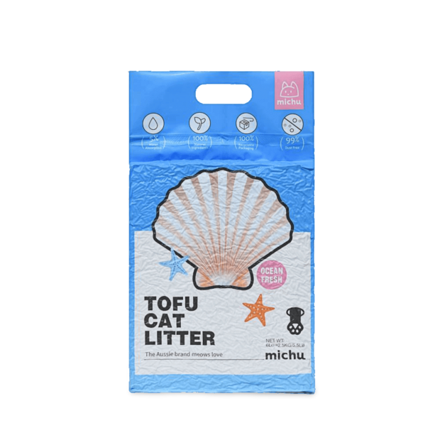 Buy Michu Natural Clumping Tofu Cat Litter Ocean Fresh Online Better