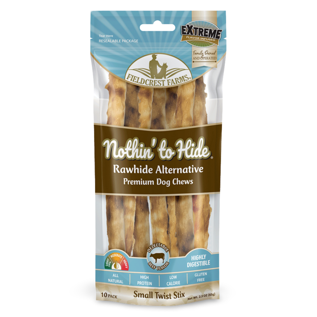 Buy Nothing To Hide Beef Twist Stix Rawhide Alternative Premium Dog
