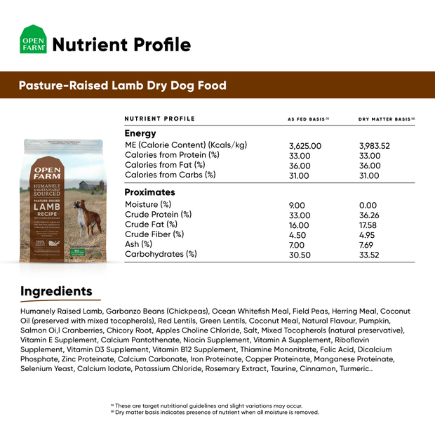 Buy Open Farm Grain Free Pasture Raised Lamb Dry Dog Food Online ...