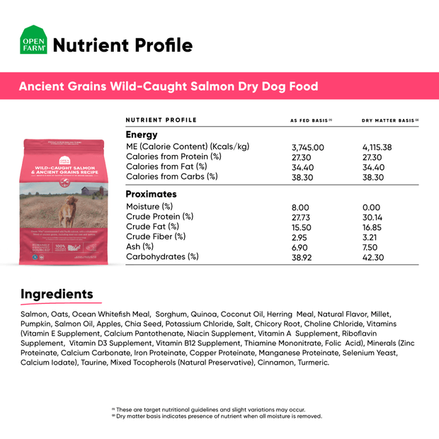 Buy Open Farm Wild Salmon Ancient Grain Dry Dog Food Online Better