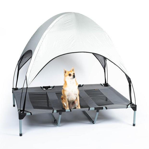 Buy Pawz Canopy Trampoline Dog Bed Grey Online Better Prices At Pet Circle