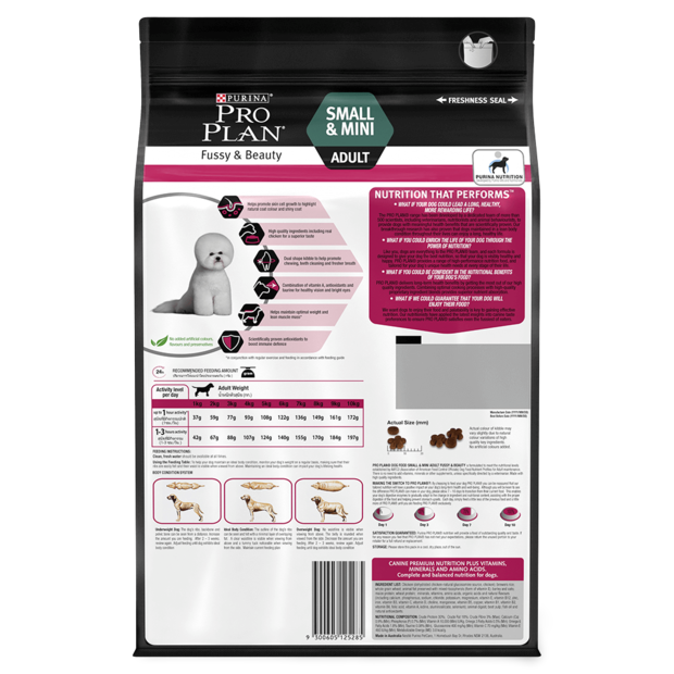 Buy Pro Plan Adult Fussy And Beauty Small And Mini Chicken Dog Dry Dog