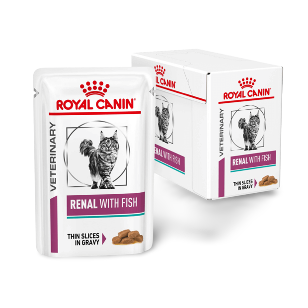 Buy Royal Canin Veterinary Renal With Fish Wet Cat Food Pouches Online