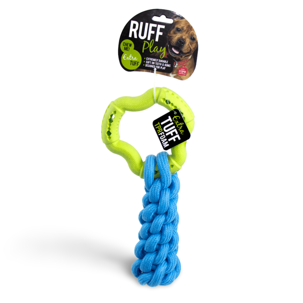 Buy Ruff Play Dog Toy Foam Dental Ring With Rope Online Better Prices