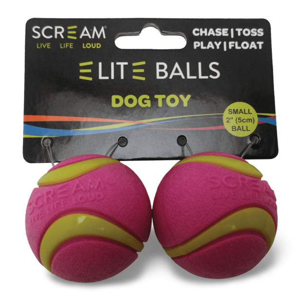 Buy Scream Elite Ball 2pk Dog Toy Loud Green Pink Online Better