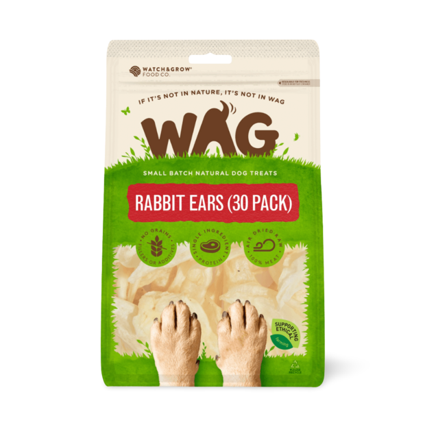 Buy Wag Dog Treats Rabbit Ears Online Better Prices At Pet Circle